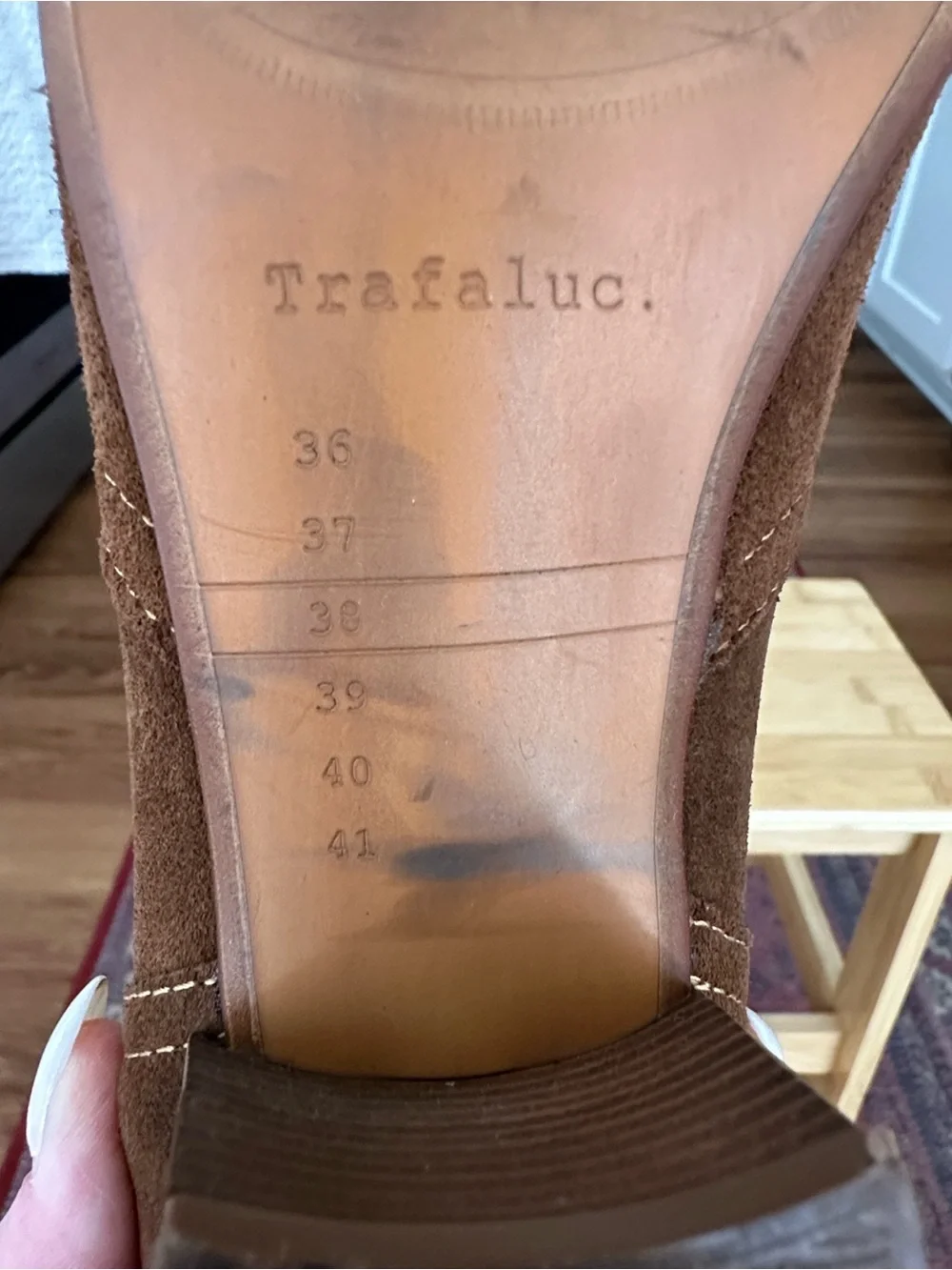 ZARA Trafaluc Brown Suede Western Cowboy Ankle Boots US Size 8 Made in Spain